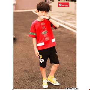 Bộ thun PAP phối quần túi hộp cực chất cho bé trai