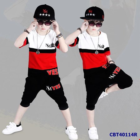 Bộ thun phong cách rock Yes cho bé trai từ 6-15 tuổi