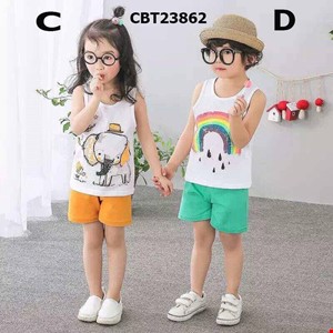 Bộ thun sát nách siêu dễ thương cho bé yêu 1-8 tuổi