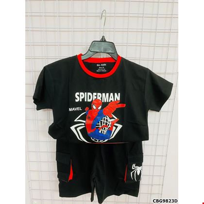 Bộ thun SPIDERMAN phối quần short túi hộp dành cho bé trai
