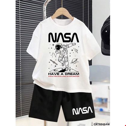 Bộ thun tay ngắn cổ tròn NASA cho bé