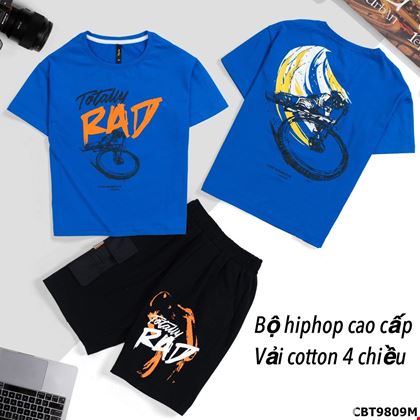 Bộ thun hiphop RAD phối quần short túi hộp cho bé trai
