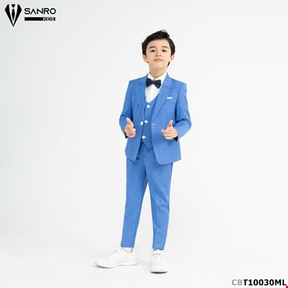 Bộ Vest cao cấp màu xanh nhạt dành cho bé trai