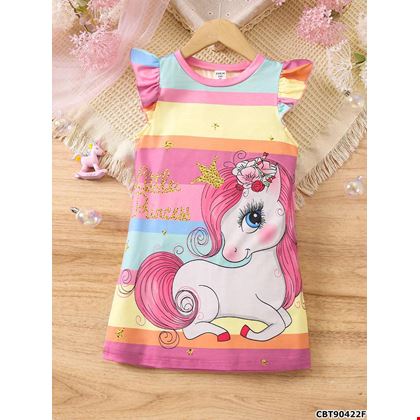 Đầm bé gái hoạt hình Pony ánh kim dễ thương