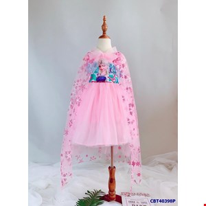 Đầm công chúa Elsa họa tiết đôi bướm kèm choàng váy cho bé gái từ 2-8 tuổi