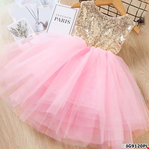 Đầm công chúa kim sa cut-out lưng trái tim cho bé gái