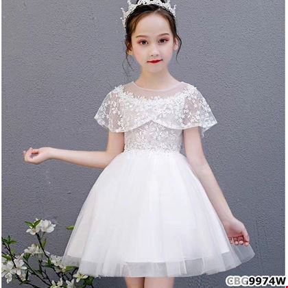 Đầm công chúa Tiểu Thư phối Ren hoa siêu xinh dành cho bé gái