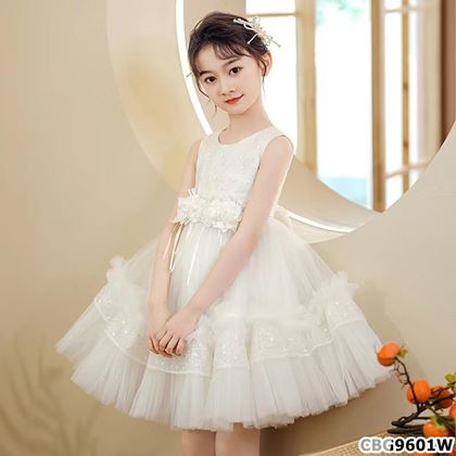 Đầm công chúa Ren hoa phối tầng dành cho bé gái