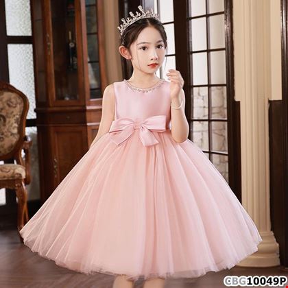 Đầm công chúa Tiểu Thư phối Nơ xinh dành cho bé gái