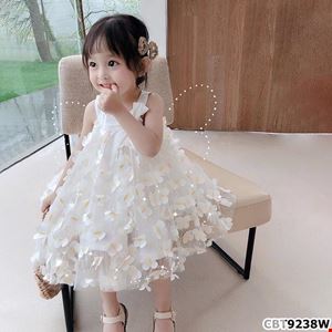 Đầm đính hoa phong cách công chúa cho bé gái
