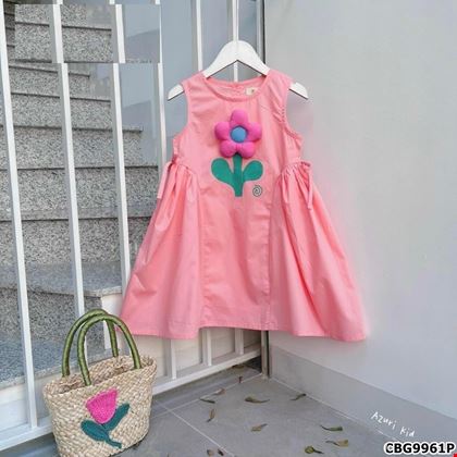 Đầm Hoa 3D dáng Babydoll cực xinh dành cho bé gái