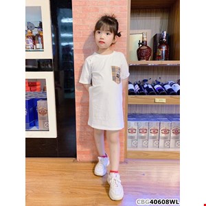 Đầm suông họa tiết Bubery cho bé gái