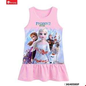 Đầm thun hoạt hình Elsa Frozen 2 cho bé gái