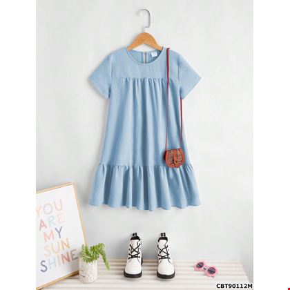 Đầm xếp ly điệu đà cho bé gái