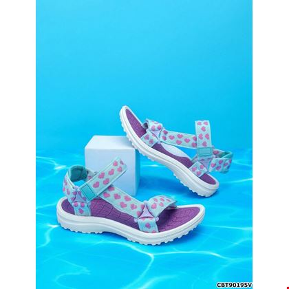 Giày sandal trái tim sắc màu tươi tắn siêu nhẹ cho bé gái