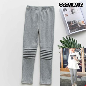 Legging bé gái xếp ly cách điệu MÀU XÁM