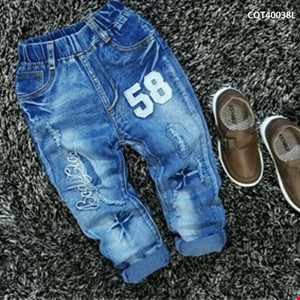 Quần jean bé trai thêu họa tiết cực chất 2 tuổi - 10 tuổi