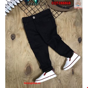 Quần kaki bé trai từ 1-8 tuổi màu đen ( không kèm nịt)