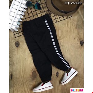 Quần kaki phối sọc cho bé trai từ 1-8 tuổi màu đen