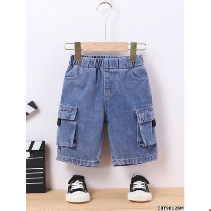 Quần short jean Denim túi hộp cao cấp cho bé trai