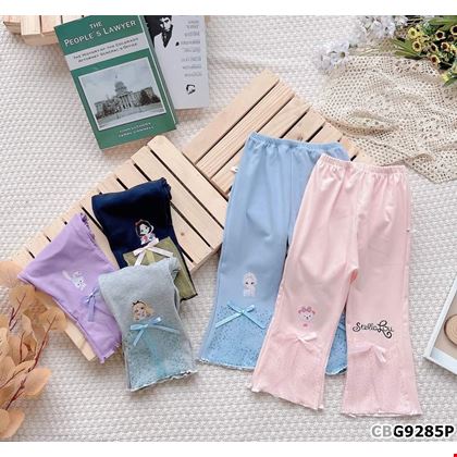 Quầnthun THU- ĐÔNG ống loe thời thượng Công chúa cho bé gái