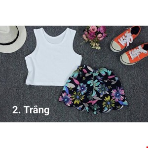 Sét áo croptop quần hoa phong cách cá tính cho bé yêu 1-8 tuổi