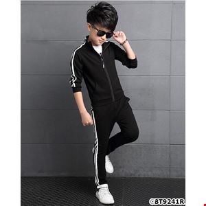 Sét áo khóa kéo và quần thể thao chạy viền 3 sọc cho bé trai và bé gái (không kèm áo thun)