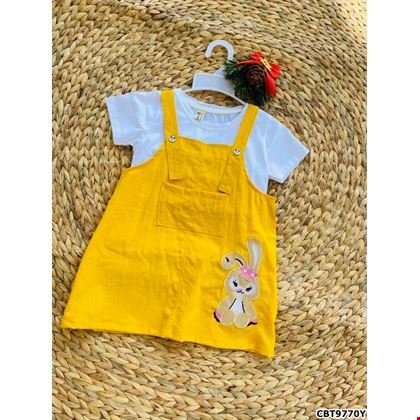 Sét áo thun Stella và yếm đũi xinh xắn cho bé gái