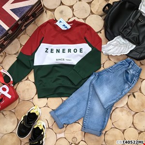 Sét áo thun ZENRO và quần skinny jean dài cho bé trai