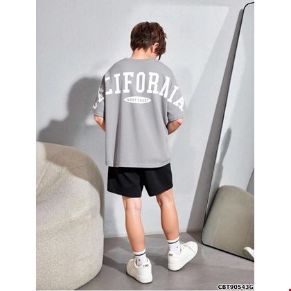 Set Bé Trai Áo Thun & Quần Short Thoải Mái, Thời Trang