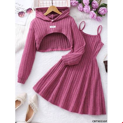 Set Bộ Áo & Váy Thời Trang Thanh Lịch Cho Bé Gái Tuổi Teen Thu Đông