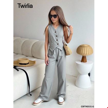 Quần trẻ em gái màu xám