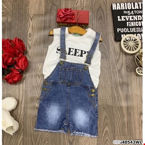 Sét yếm jean SLEEPY cho bé gái từ 2-13 tuổi