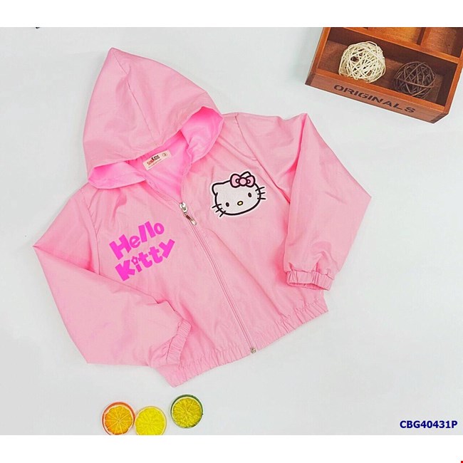 Áo Khoác Gió Kitty Cho Bé Gái Từ 2-12 Tuổi Cbg40431P | Bé Cưng Shop