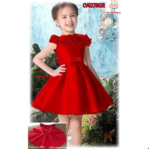Váy đỏ ren cho bé gái hàng H&M Trendsfashion - Thời trang trẻ em cao cấp  xuất khẩu