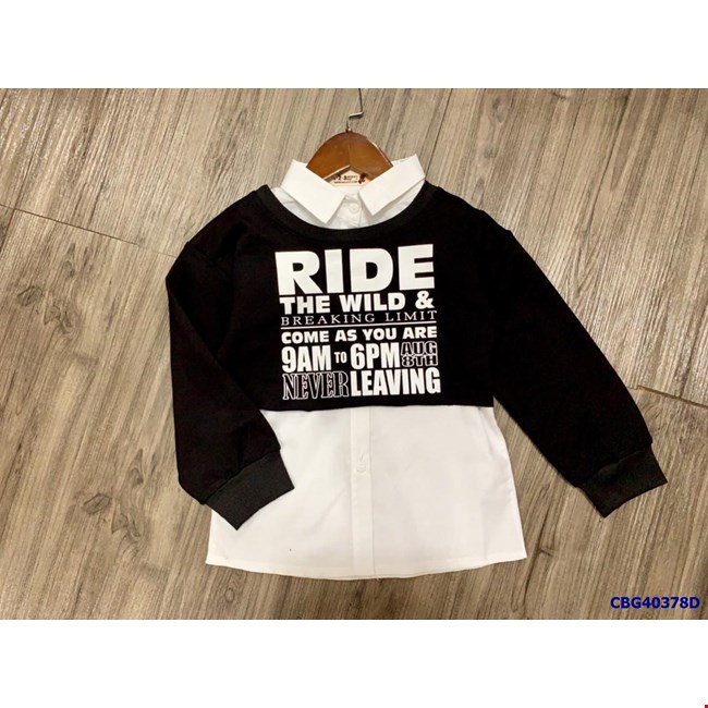 Sét Áo Sơ Mi Và Áo Tay Dài Ride Cho Bé Gái Từ 5-10 Tuổi Cbg40378R | Bé Cưng  Shop