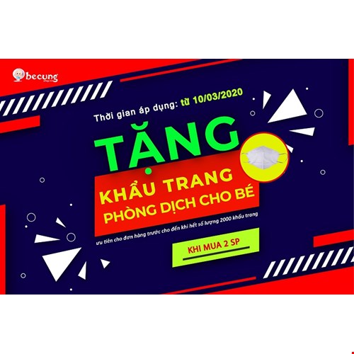 Chương trình tặng khẩu trang phòng dịch Corona Covid-19 cho bé