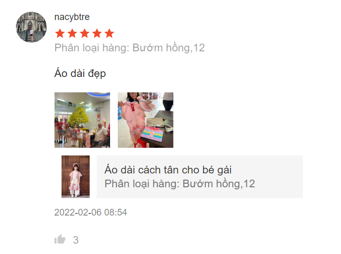 đánh giá khách hàng bé cưng trên shopee 2